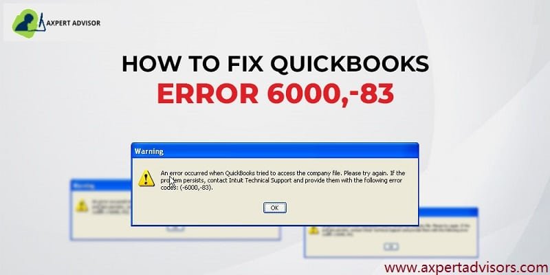 Resolve QuickBooks Company File Error 6000 83 - Featuring Image