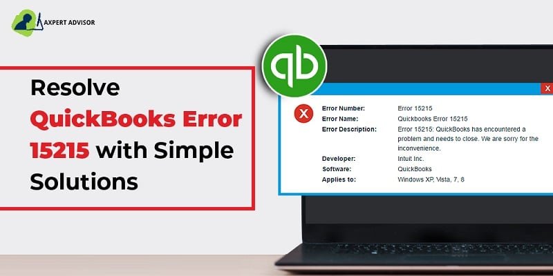 Latest Methods to Resolve QuickBooks Update Error 15215 - Featuring Image